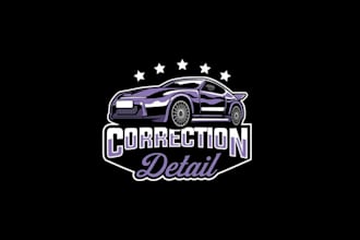 make a vintage car logo, classic, retro or any vehicle design