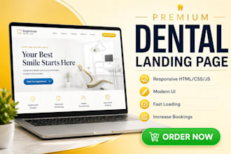 design a premium dental clinic landing page