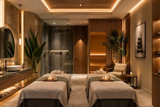 render spa salon gym wellness center interior visualization