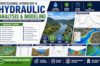 hydrology analysis, hydraulic analysis, hydraulic calculations, flood routing