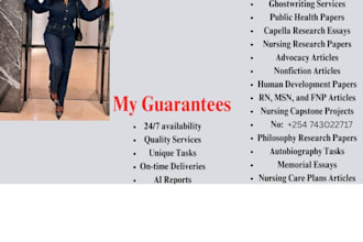 write quality nursing case studies, review articles and ppt presentations