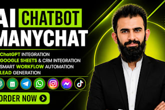 create ai chatbot for your social media with manychat