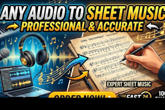 transcribe your pdf, midi or handwritten to sheet music
