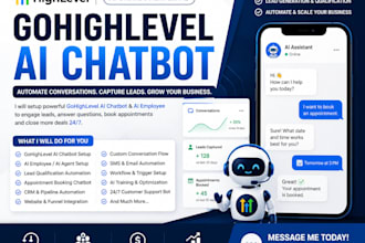 setup gohighlevel ai chatbot, ghl ai agent, CRM automation