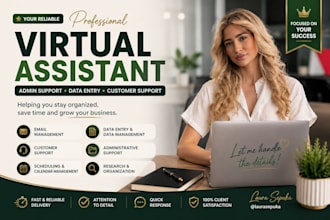 be your virtual assistant for admin support