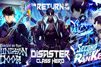 draw anime webtoon manga comic pages webnovel cover illustration graphic novel