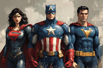 do superhero character for comics