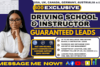 800 elite driving school leads, driver leads, driving school leads google ads