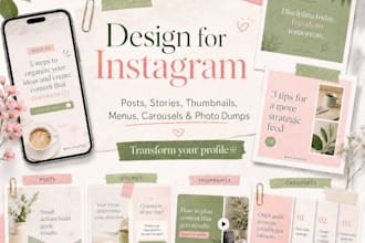 create you a art for your stories, posts, menus, tumbnails