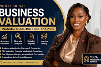 do business valuation, startup valuation, financial modeling, and dcf analysis