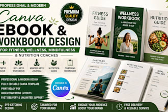 design canva ebook, workbook, lead magnet PDF for fitness wellness coaches