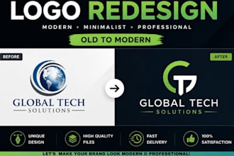 redesign your logo into modern minimalist design