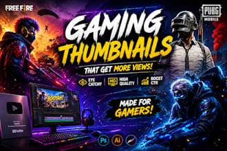 design amazing youtube thumbnails for games and videos