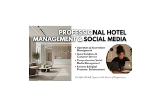 handle hotel operation, reservation, guest relation and social media