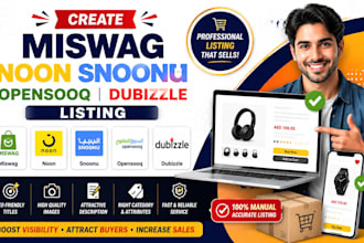 create miswag noon snoonu opensooq dubizzle listing amazon ecommerce website