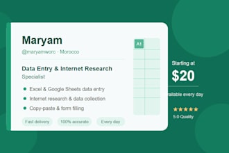 do data entry and internet research quickly and accurately