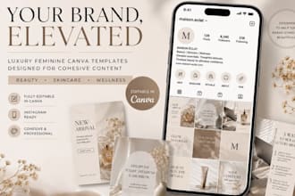 design luxury canva templates for feminine brands