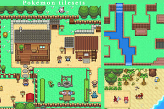 create pokémon style tilesets and maps for rpg maker xp