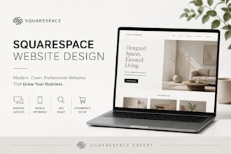 build squarespace business website, redesign squarespace, or blog landing page