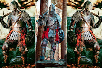 create custom anime cosplay creation 3d wearable dark knight fantasy anime armor