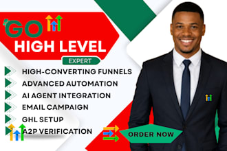 build gohighlevel sales funnels, websites, and be your go high level expert CRM