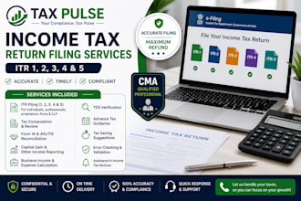 file your income tax return itr 1, 2, 3, 4, and 5 professionally