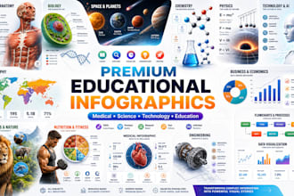 create premium educational infographic designs