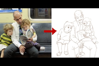 turn your photo into clean custom digital line art