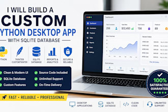 build a custom python desktop app with sqlite database