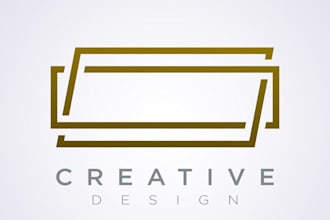 design vintage rectangular shape logo