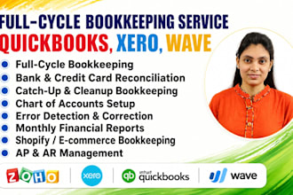 do professional bookkeeping using quickbooks online , xero , wave and excel