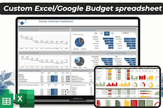 create custom personal financial google, excel budget planner, CSV spreadsheet