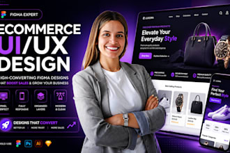do UX UI figma shopify website wix squarespace ecommerce landing page design