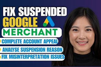 fix and setup google merchant center suspension, misinterpretation