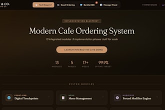 do a professional qr code digital menu and cafe ordering system