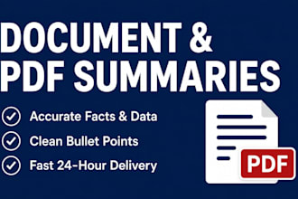 write a professional text summary of your PDF or article