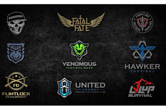 do military tactical adventure badge logo design