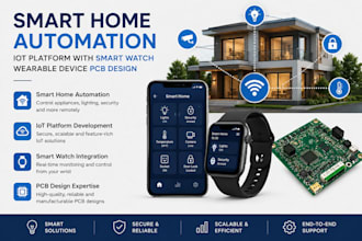 smart home automation iot platform with smart watch wearable device pcb design