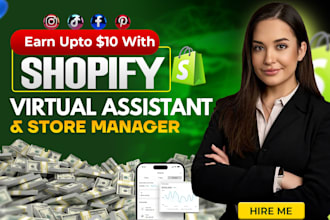 be shopify virtual assistant, shopify store manager, dropshipping manager