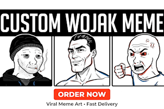 create custom wojak meme, wojak character, pepe meme art