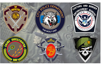 create official military police badge logo patch and sticker