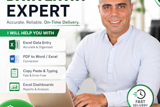 do accurate data entry, excel, copy paste and typing tasks