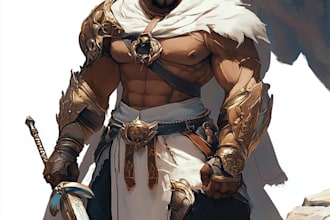 create a 2d dnd character art
