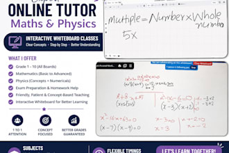 teach you maths online using whiteboard in an easy and clear way