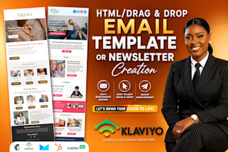 develop responsive klaviyo email template or newsletter