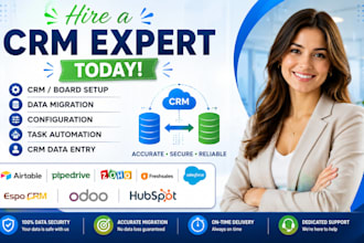 do CRM data migration to salesforce, hubspot,  monday, zoho, pipedrive, odoo crm