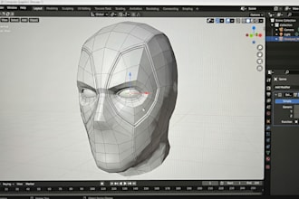 sculpt high detailed cosplay helmet, mask, armour and weapon stl for 3d printing