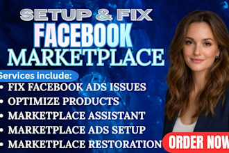 fix your facebook marketplace issues and list products on fb marketplace for you