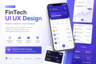 design fintech app UI UX in figma, crypto dashboard UI design, banking wallet UI