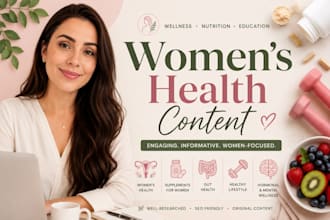 write womens health and wellness content